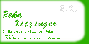 reka kitzinger business card
